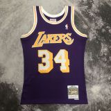 Men's M&N 96/97 Shaquille O'Neal Purple Retro Jersey