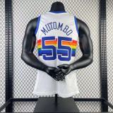 Men's M&N 1991/1992 Dikembe Mutombo White Retro Jersey