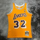 Men's M&N 84/85 Earvin Johnson Yellow Retro Jersey