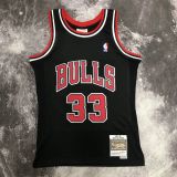 Men's M&N 1998 Scottie Pippen Black Retro Jersey