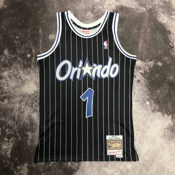 Men's M&N 2004 Tracy McGrady Black Retro Jersey