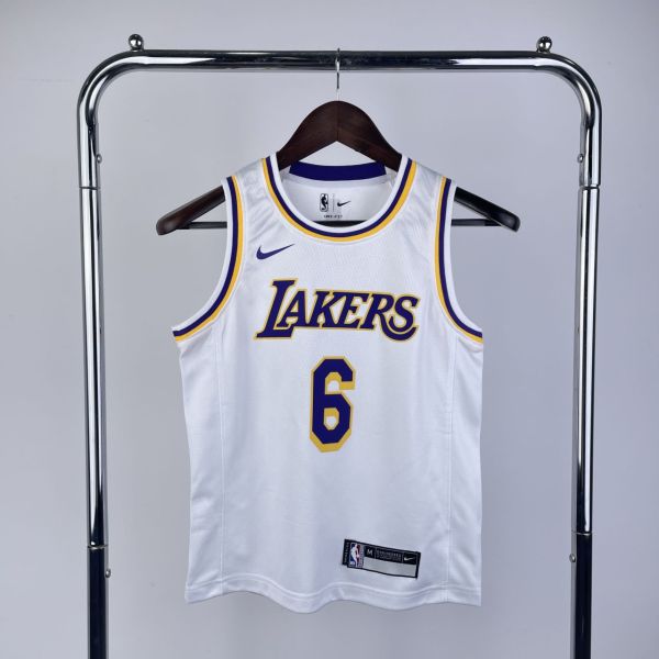 Youth LeBron James White Team Jersey