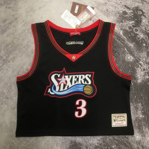 Women's M&N Allen Iverson Black Retro Jersey