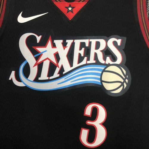 Men's Allen Iverson Black Retro Team Jersey