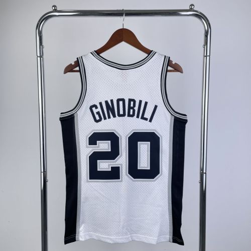 Men's M&N 2002/03 Manu Ginóbili White Retro Jersey