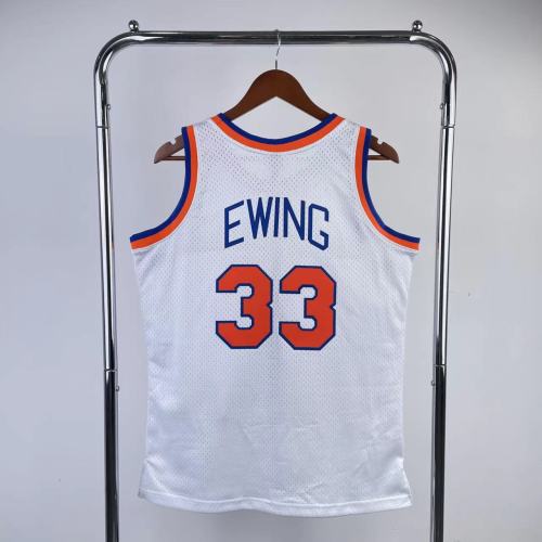 Men's M&N 1991/92 Patrick Ewing White Retro Jersey