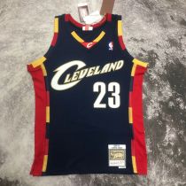 Men's M&N 2008/09 LeBron James Blue Retro Jersey
