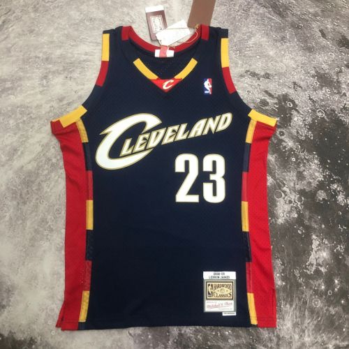 Men's M&N 2008/09 LeBron James Blue Retro Jersey