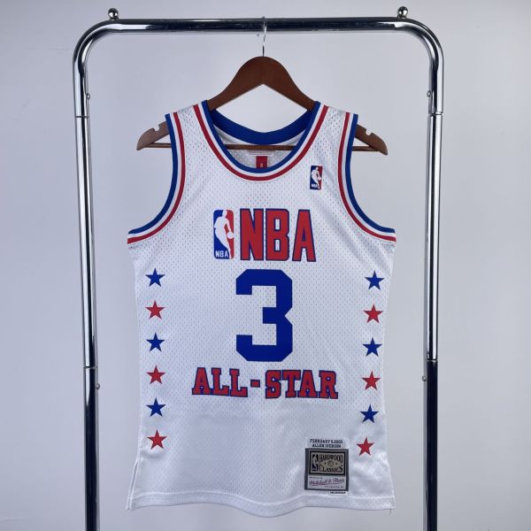 Men's 2003 Allen Iverson All Star White Retro Jersey