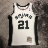 Men's M&N 1998/99 Tim Duncan White Retro Jersey