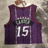 Women's M&N Anthony Carter Purple Retro Jersey