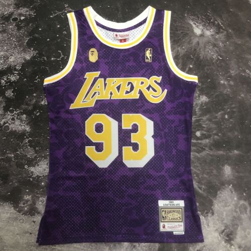Men's BAPE×M&N Purple Team Jersey