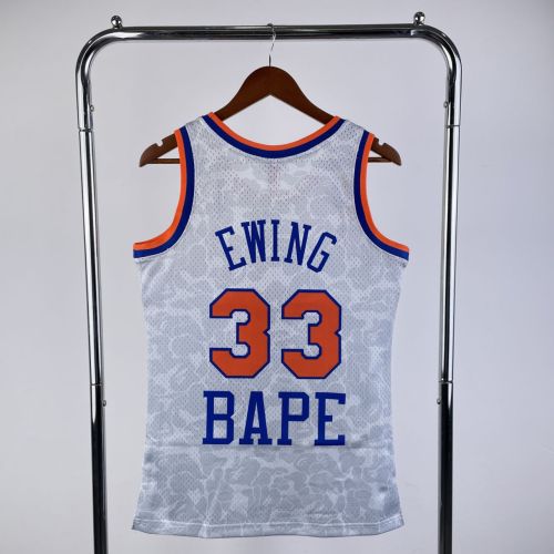 Men's BAPE×M&N White Team Jersey