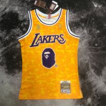 Men's BAPE×M&N Yellow Team Jersey