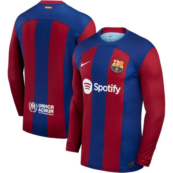 Thai Version Barcelona 23/24 Home Long Sleeve Jersey