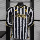 Player Version Juventus 23/24 Home Long Sleeve Authentic Jersey