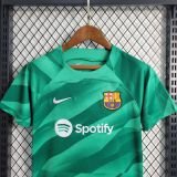 Kids Barcelona 23/24 Goalkeeper Jersey and Short Kit
