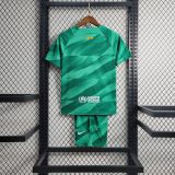 Kids Barcelona 23/24 Goalkeeper Jersey and Short Kit