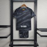 Kids Barcelona 23/24 Goalkeeper Jersey and Short Kit