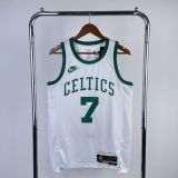 Men's Jaylen Brown White Retro Team Jersey - 75th Anniversary Edition
