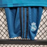 Kids Real Madrid 2017/2018 Third Retro Jersey and Short Kit