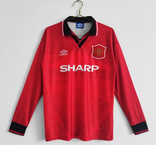 MUFC 1994/1996 Home Retro Long Sleeve Jersey