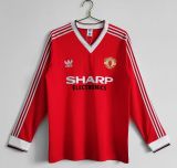 MUFC 1982/1984 Home Retro Long Sleeve Jersey