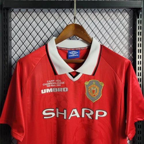 MUFC 1999 UCL Final Home Retro Jersey
