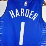 Men's 2023 James harden Blue Away Team Jersey