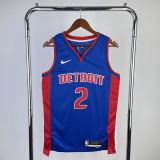Men's 2023 Cade Cunningham Blue Away Team Jersey