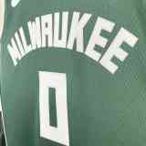 Men's 2023 Damian Lillard Green Away Team Jersey