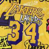 Men's M&N 1996/97 Shaquille O'Neal Yellow Retro Jersey