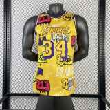 Men's M&N 1996/97 Shaquille O'Neal Yellow Retro Jersey