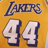 Men's M&N 1971/72 Jerry West Yellow Retro Jersey