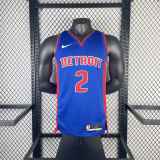 Men's 2023 Cade Cunningham Blue Away Team Jersey