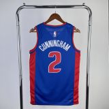 Men's 2023 Cade Cunningham Blue Away Team Jersey