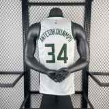 Men's 2023 Giannis Antetokounmpo White Home Team Jersey