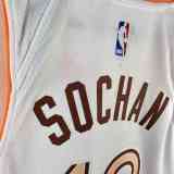 Men's 2024 Jeremy Sochan White Team Jersey - City Edition