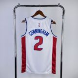 Men's 2023 Cade Cunningham White Team Jersey