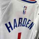 Youth James harden White Team Jersey