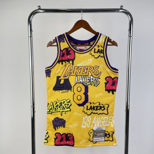 Men's M&N 1996/97 Kobe Bryant Yellow Retro Jersey