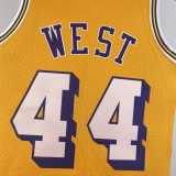 Men's M&N 1971/72 Jerry West Yellow Retro Jersey