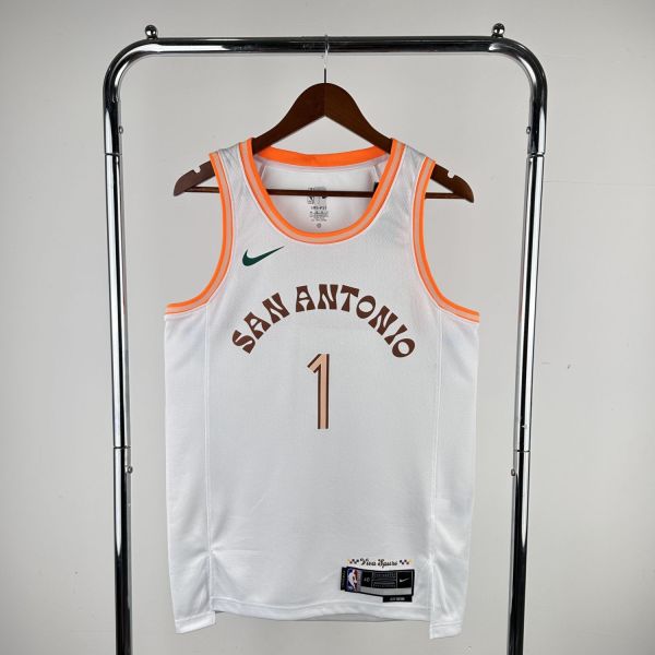 Men's 2024 Victor Wembanyama White Team Jersey - City Edition