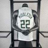 Men's 2023 Khris Middleton White Home Team Jersey