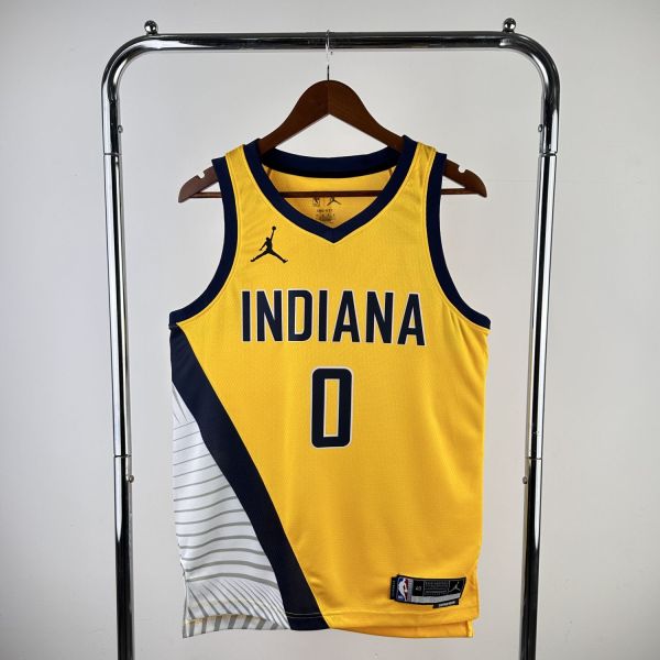 Men's 2023 Tyrese Haliburton Yellow Team Jersey - Statement Edition