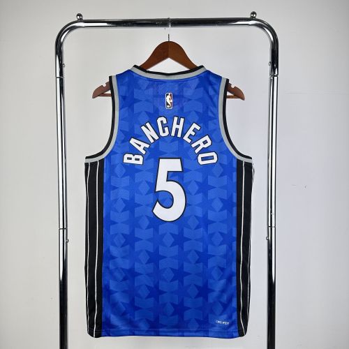 Men's 2024 Paolo Banchero Retro Blue Team Jersey