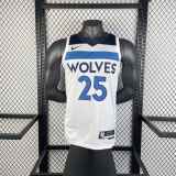 Men's 2023 Derrick Rose White Home Team Jersey