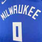 Men's 2023 Damian Lillard Blue Team Jersey - City Edition