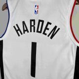 Men's 2021 James harden White Team Jersey