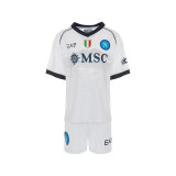 Kids SSC Napoli 23/24 Away Jersey and Short Kit